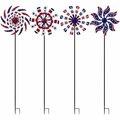 Alpine Multicolored Metal 37 in. H Patriotic Windmill Outdoor Garden Stake QYY248A-301